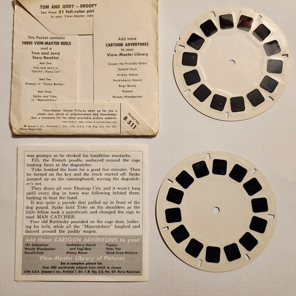 VINTAGE 1956 View Master Tom and Jerry Reels x 2 - Picture 4 of 8